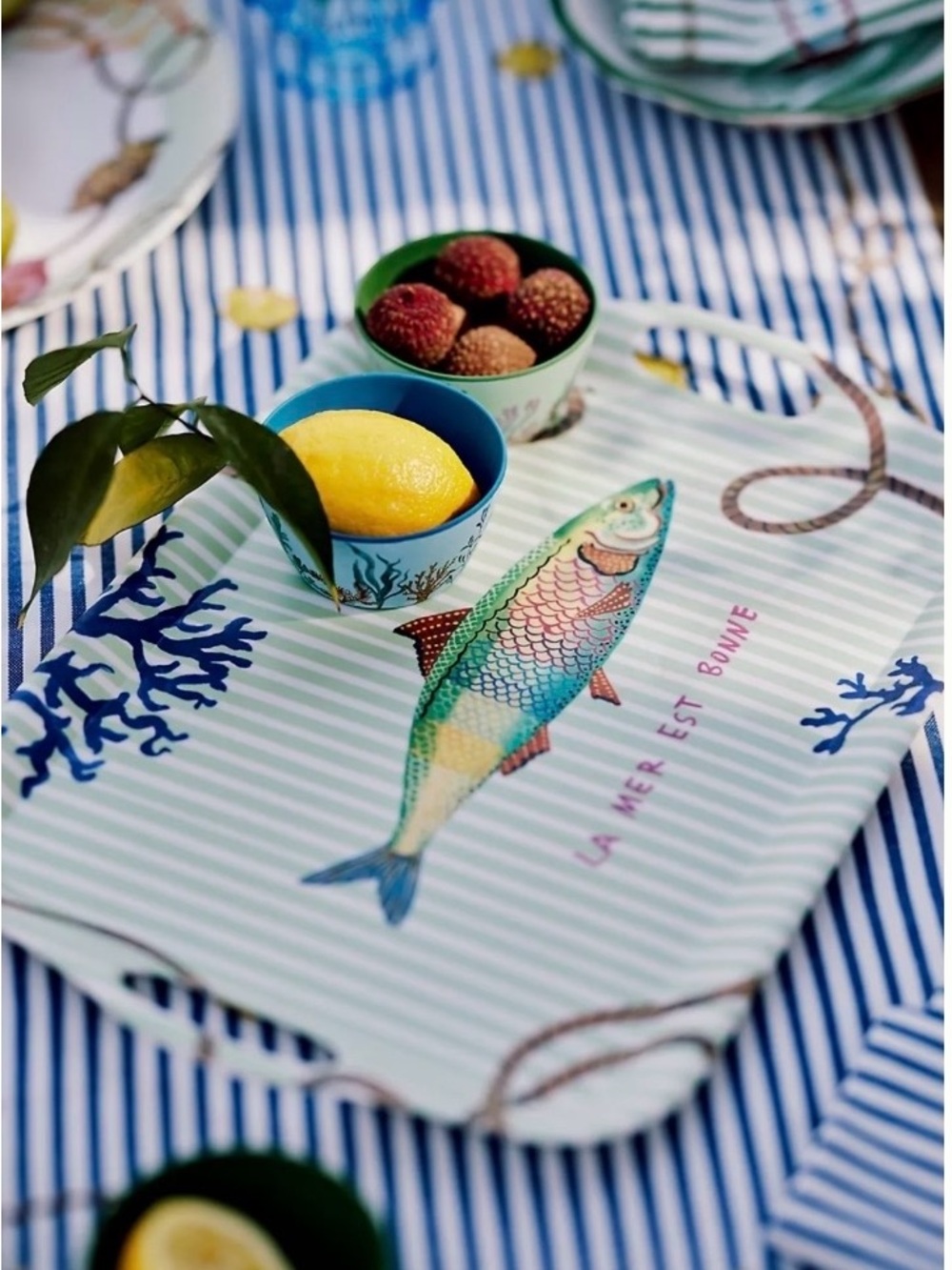 Anthropologie NWT Nathalie Lete By The Sea Melamine Tray